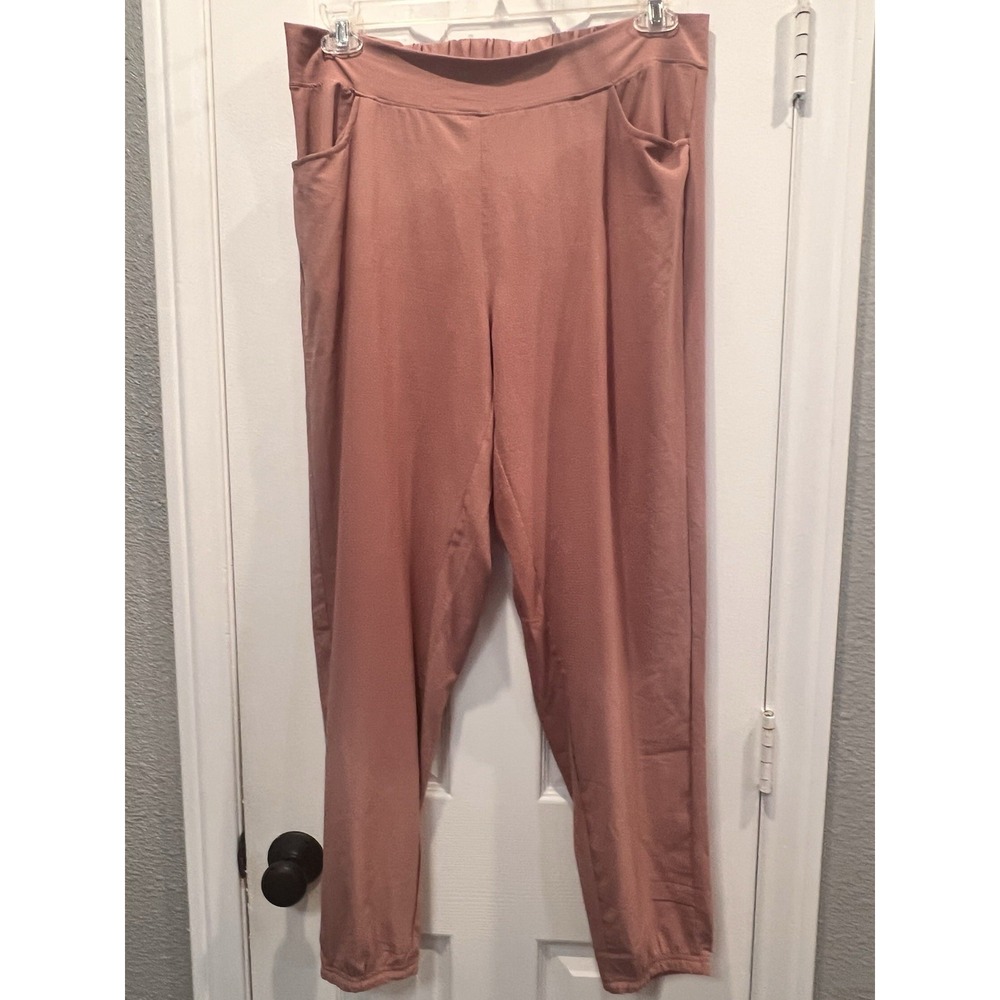 Oiselle Pink Pocket Lounge Pants XL Ripstop Slouchy Tapered Jogger With Flaw